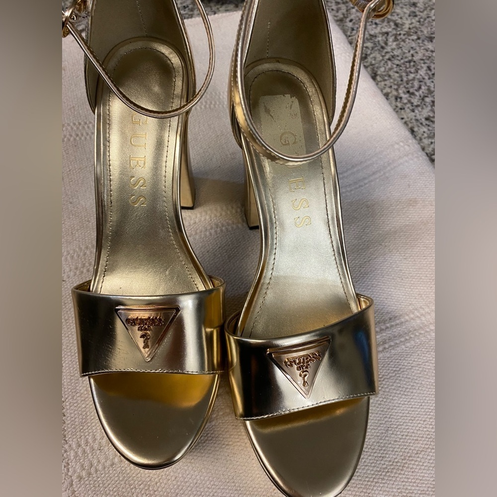 GUESS Gold Women's Heels size 10